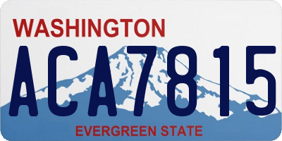 WA license plate ACA7815