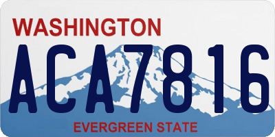 WA license plate ACA7816