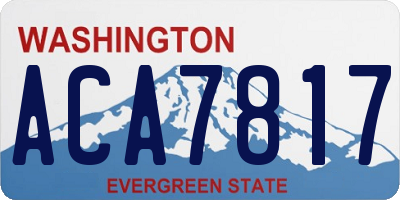 WA license plate ACA7817