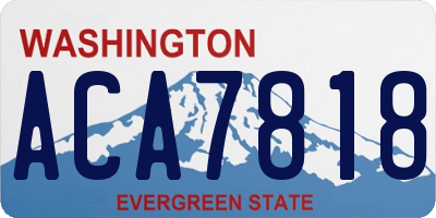 WA license plate ACA7818