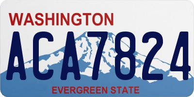 WA license plate ACA7824