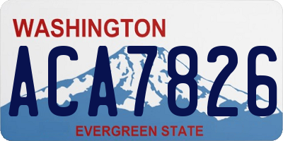 WA license plate ACA7826