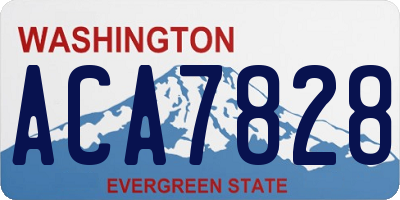 WA license plate ACA7828
