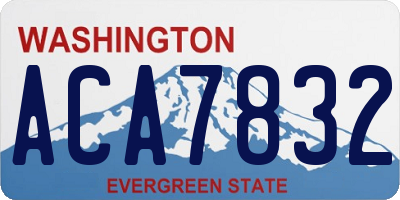 WA license plate ACA7832