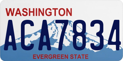 WA license plate ACA7834