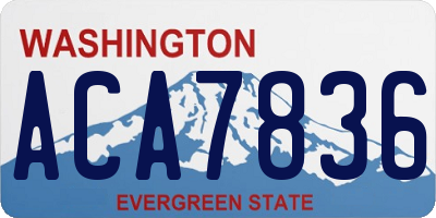 WA license plate ACA7836