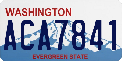 WA license plate ACA7841