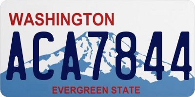 WA license plate ACA7844
