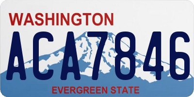 WA license plate ACA7846