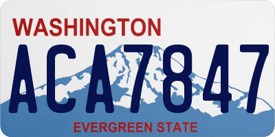 WA license plate ACA7847