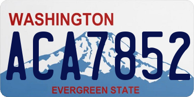 WA license plate ACA7852