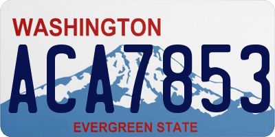 WA license plate ACA7853