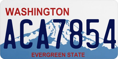 WA license plate ACA7854