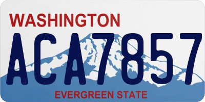 WA license plate ACA7857