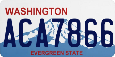 WA license plate ACA7866