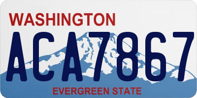 WA license plate ACA7867