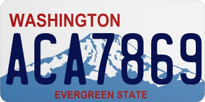 WA license plate ACA7869