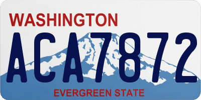 WA license plate ACA7872