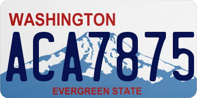 WA license plate ACA7875