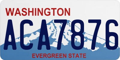 WA license plate ACA7876