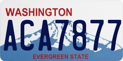WA license plate ACA7877