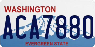 WA license plate ACA7880