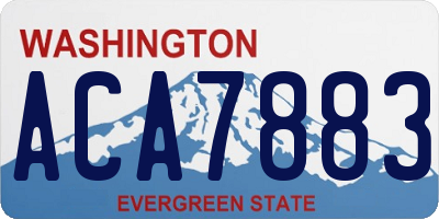 WA license plate ACA7883