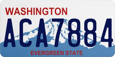 WA license plate ACA7884