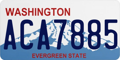 WA license plate ACA7885