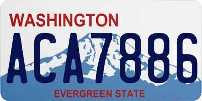 WA license plate ACA7886