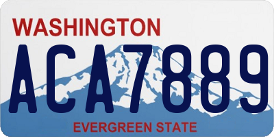 WA license plate ACA7889
