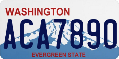 WA license plate ACA7890
