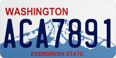 WA license plate ACA7891