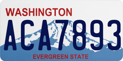 WA license plate ACA7893