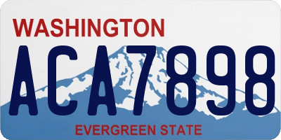 WA license plate ACA7898
