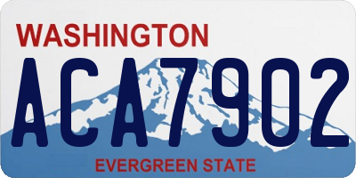 WA license plate ACA7902