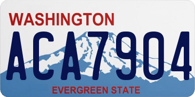 WA license plate ACA7904