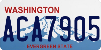 WA license plate ACA7905