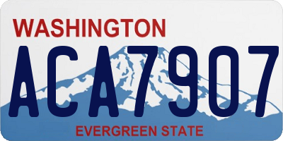WA license plate ACA7907