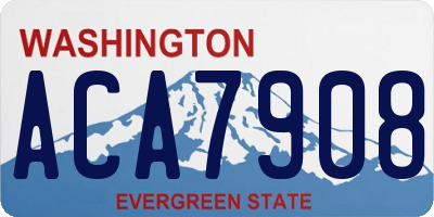 WA license plate ACA7908