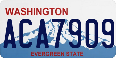 WA license plate ACA7909