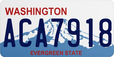 WA license plate ACA7918