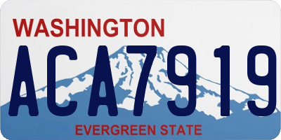 WA license plate ACA7919