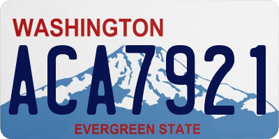 WA license plate ACA7921