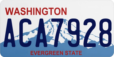 WA license plate ACA7928