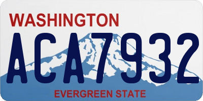 WA license plate ACA7932