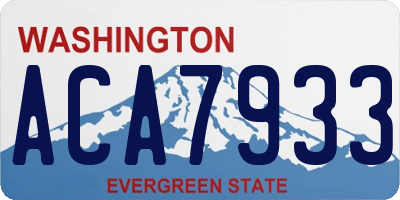 WA license plate ACA7933