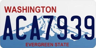 WA license plate ACA7939