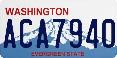 WA license plate ACA7940