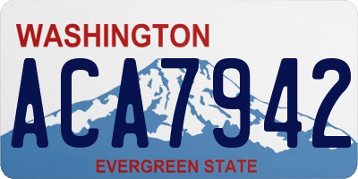 WA license plate ACA7942